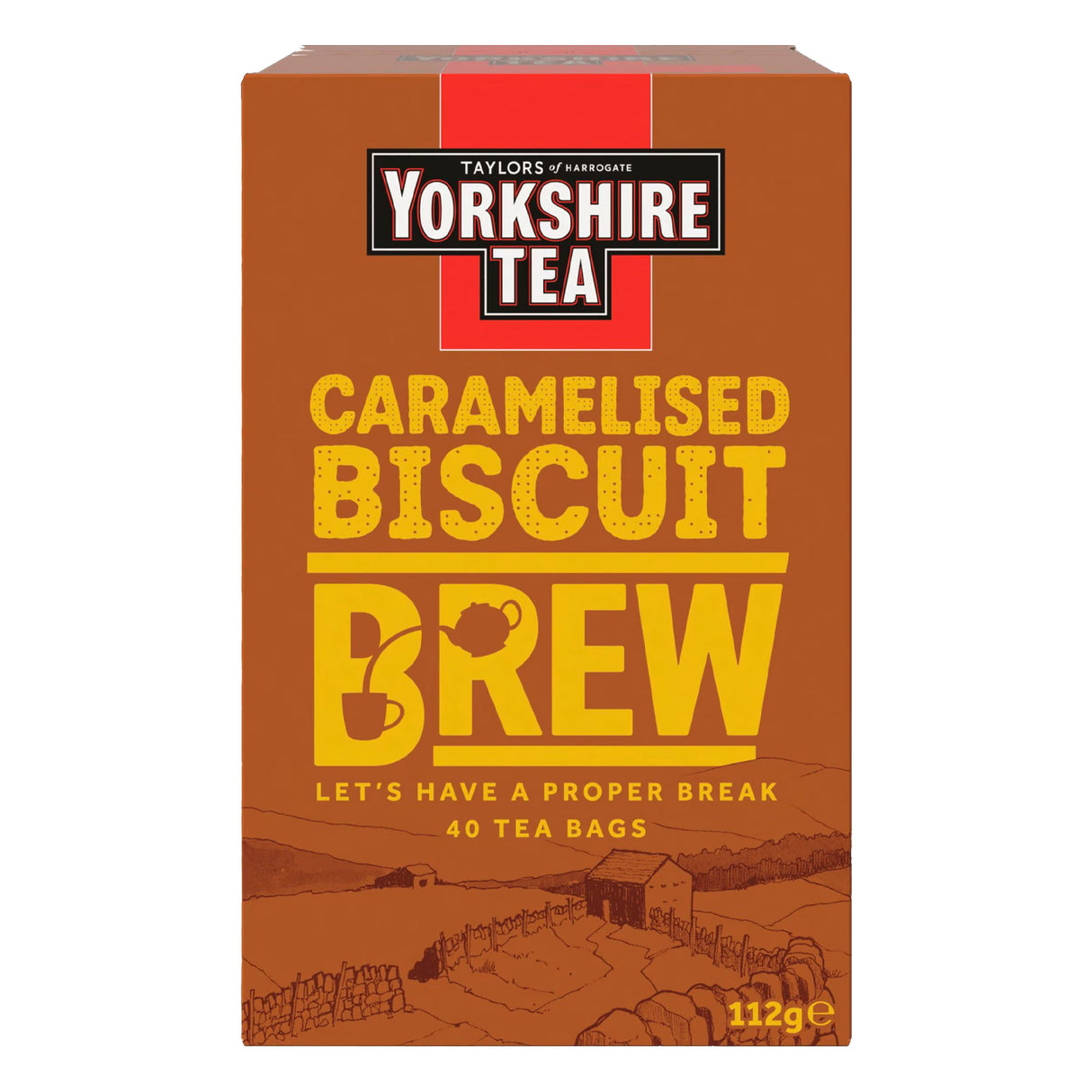 Yorkshire Caramelised Biscuit Brew Tea Bags 4x40