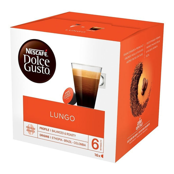 Nescafe Dolce Gusto Lungo Black Coffee Pods 3 x 16 Drinks Coffee Supplies Direct