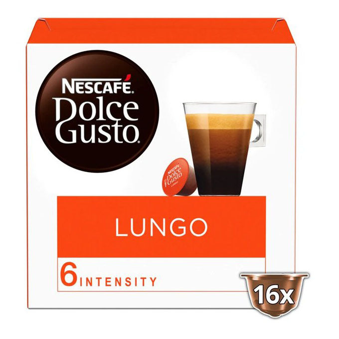 Nescafe Dolce Gusto Lungo Black Coffee Pods 3 x 16 Drinks Coffee Supplies Direct