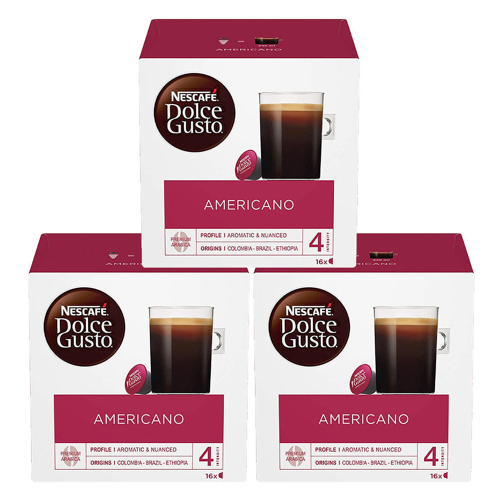 Nescafe Dolce Gusto Americano Coffee Pods 3 x 16 Drinks Coffee Supplies Direct