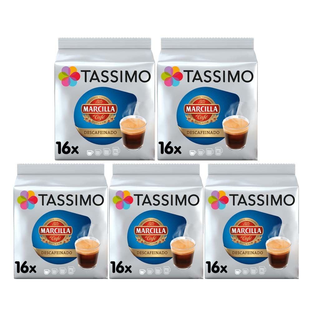 Tassimo T Discs Marcilla Decaf Coffee Pods Case of 5 Packets